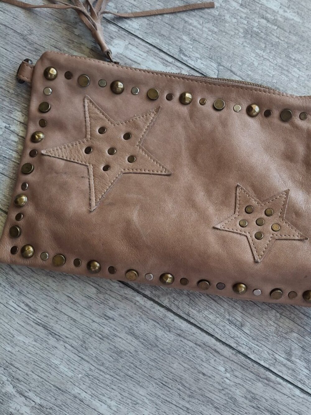 Viola Castellani Milan genuine leather clutch shoulder bag